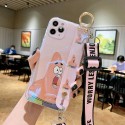 スポンジ・ボブ iphone 12/12 pro/12 mini/12 pro max/11/11 pro/11 pro max/se2ケース パトリック・スター かわいい ストラップ付き きらきら 指輪 SpongeBob SquarePants 人気 カード収納 耐衝撃  TPU 下落防止 スタンド機能 斜め掛け アイフォンx/xs/xr/8/7カバー 女性