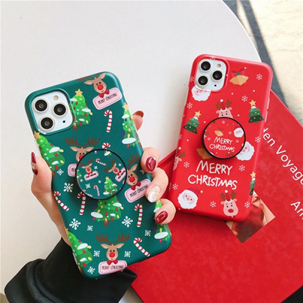 クリスマス柄 iphone 12/12 pro/12 mini/12 pro max/11/11 pro/11 pro max/se2ケース ボタン付き クリスマス鹿 iPhone X/XS/XRケース オシャレ ポーラーベア スタンド機能 シリコン製 アイフォンx/xs/xr/8/7 plusカバー メンズ レディーズ 