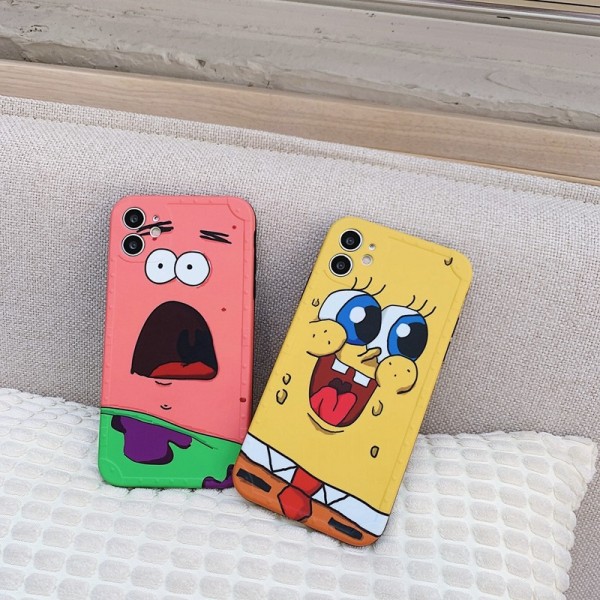 SpongeBob スポンジ・ボブ iphone 12/12 pro/12 mini/12 pro max/11/11 pro/11 pro max/se2ケース おしゃれ パトリック・スター 人気 Patrick Star 耐衝撃 アイフォン X/XS/XR/8/7カバー メンズ レディーズ 