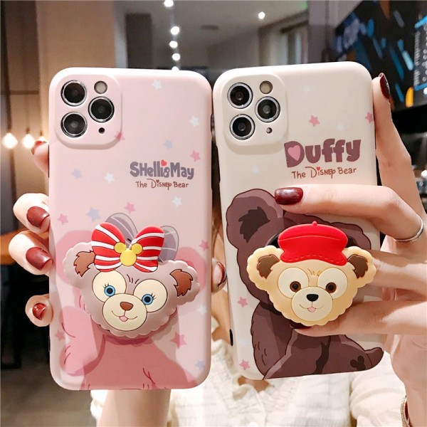 東京ディズニーシー iphone 12/12 pro/12 mini/12 pro max/11/11 pro/11 pro max/se2ケース ダフィーとフレンズ ホルダー付 duffy and friends ダッフィー ステラ・ルー  スパンコール ジェラートニ シリコンケース アイフォンx/xs/xr/8/7カバー メンズ レディーズ