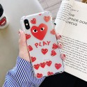 コムデギャルソン iPhone 12 mini/12 pro max/11 pro max/se2スマホケース シンプル クリアケース かわくぼれい ブランド Comme des Garçons  cdg携帯カバー Play心顔 かわいい 人気 アイフォン12/12 pro/11/11 pro/x/xs/xr/8/7カバー レディース愛用