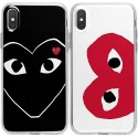 CDG ブランド風 心目柄 iphone12mini/12pro/12pro maxケース クリアケース コムデギャルソン 個性 アイフォン12/xs/11/8 plus/7カバー モノグラム COMME des GARCONS 川久保玲 ルイヴィトン Galaxy A51/s21/S20 5G おまけつき HUAWEI P40スマホケース ファッション MI/VIVO/OPPO適用 レディース