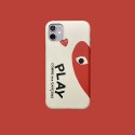 CDG iphone12/12mini/12pro/12pro maxケース ブランド コムデギャルソン 格好良い iphone12/xs/11/8 plusケース 心目柄 モノグラム COMME des GARCONS 川久保玲 おまけつき アイフォン12/xr/xs max/8/7/se2カバー ファッション カップル 大人気 レディース 