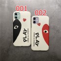 CDG iphone12/12mini/12pro/12pro maxケース ブランド コムデギャルソン 格好良い iphone12/xs/11/8 plusケース 心目柄 モノグラム COMME des GARCONS 川久保玲 おまけつき アイフォン12/xr/xs max/8/7/se2カバー ファッション カップル 大人気 レディース 