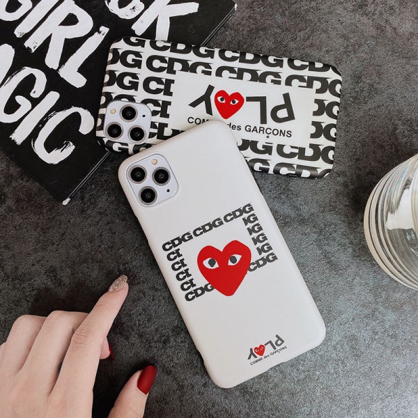 COMME des GARCONS ブランド PLAY風 iPhone 12/12 pro/12 mini/12 pro max/11/11 pro/11 pro max/seスマホケース かわくぼ れい cdg ハードプリント コムデギャルソン モノグラム おしゃれ 大人気 アイフォンse2/x/xs/xr/8/7カバー メンズ レディース