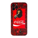 BAPE ベイシング スマホケース ブランド iphone 12 mini/12 pro max/11 pro max/se2スマホケース  コカ・コーラ Coca-Cola アイフォン12/12 pro/11/11 pro/x/xs/xr/8/7カバー 猿頭柄 AAPE 第2世代 iPhone11 iPhone11pro max 携帯カバー スマホカバー 携帯ケース キャラクター かわいい おしゃれ 人気 シンプル 赤い コーク