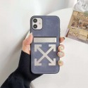 Off-White/オフホワイト iphone 12/12 pro/12 mini/12 pro max/11/11 pro/11 pro max/se2ケース レザー 個性 収納可能 セレブ愛用 ジャケット型 人気 アイフォンx/xs/xr/8/7カバー 大人気 ファッション メンズ レディース