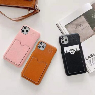 LOEWE ブランド iphone12 mini/12 pro/12 pro max/11/11 pro/se2ケース シンプル インスタ 小物収納 レザーケース ロエベロゴ モノグラム お洒落 耐衝撃 アイフォン12/11 pro max/xr/xs/x/8/7/6 plusケース 芸能人愛用 人気 メンズ レディース