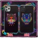 ケンゾー ブランド  iphone12/12mini/12pro/12promaxケース 虎頭柄 人気 モノグラム Kenzo 黒色 アイフォンiphone12/xs/11/8 plusケース シリコンケース おまけつき レディース 