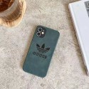 アディダス ブランド iphone12/12 pro/12pro max/11ケース かわいい Adidas 個性 シンプル トレフォイル柄 四角保護 三つ葉 スポーツ風 アイフォン12mini/11pro max/x/xs/xr/8/7ケース 安い ファッション メンズ レディース