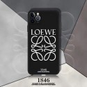 LOEWE ブランド iphone 12 pro/12 mini/12 pro max/11 pro max/se2ケース かわいい iPhone X/XS/XRスマホケース ブランド ロエベ シンプル ジャケット 黒白柄 アイフォン12/11/11 pro/x/xs/xr/8/7ケース メンズ レディース