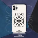 LOEWE ブランド iphone 12 pro/12 mini/12 pro max/11 pro max/se2ケース かわいい iPhone X/XS/XRスマホケース ブランド ロエベ シンプル ジャケット 黒白柄 アイフォン12/11/11 pro/x/xs/xr/8/7ケース メンズ レディース