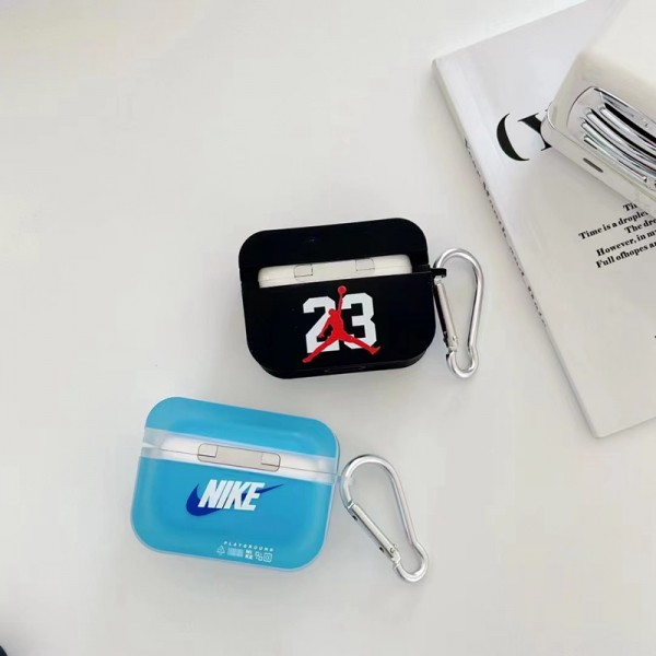 NIKE ブランド AIRPODS 3 収納ケース 柔らかい ナイキ エアーポッズproカバー 落下保護 airpods 1/2ケース キズ防止 紛失なし 携帯便利 レディース