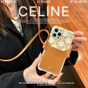 ブランド セリーヌiphone 13mini/13Pro max/13Pro /13ケース 上質 レザーショルダーストラップ Celine アイフォン12pro /12pro max/12mini/12カバー ポケット付き カード収納 iphone 11pro/11 pro max/11/se2革ケース モノグラム柄 可愛い レディース好き メンズ