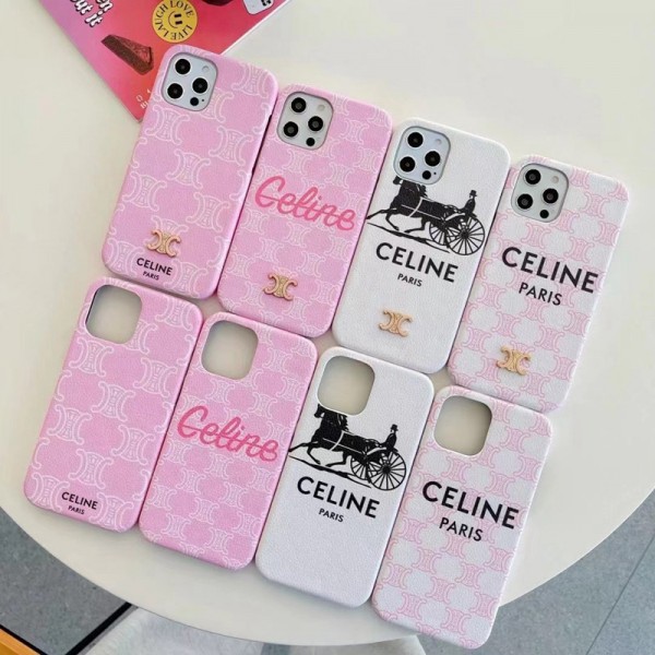 ブランド セリーヌ IPhone 13Pro/13Pro max/13mini/13ケース 可愛いピンク CELINE iphone 12mini/12pro max/11 pro maxケース 個性モノグラム 3D立体ロゴ レザー おしゃれ  大人ぽっい アイフォン12/12 pro/11/11 pro/SE2カバー  レディース 人気 メンズ