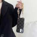 CELINE アイフォン13pro max/13pro/13スマホケース 経典柄 太いチェーン付き 落下防止 セリーヌ IPHONE12pro max/12pro/12保護カバー 軽量 放熱性よい iphone11pro max/11pro/11ソフトケース 高品質 おしゃれ メンズ レディース