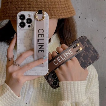 CELINE セリーヌiPhone13pro/13pro max/13スマホケース ベルト付き 持ちやすい ハイブランド iphone12pro max/12pro/12フルカバー 落下保護 おしゃれ モノグラム アイフォン11pro max/11pro/11ケース シンプル 高級感 レディース メンズ 激安