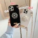 シャネル ブランド IPhone13Pro max/13Pro/13mini/13ケース キレイ 立体山茶花柄 取り外しチェーン 女の子 Chanel iphone 12pro /12pro max/12mini/12カバー 斜め掛け かわいい アイフォン11/11 pro/11 pro max/se2ケース 精緻 おしゃれ 高級 オシャレ