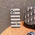 贅沢ブランド ディオール 個性ストライプ IPHONE13pro maxケース ファッション Dior アイフォン13pro/13miniカバー 耐衝撃 iphone13布製ケース 立体ロゴ付き iPhone12pro/12pro max/12mini/12保護カバー かわいい 高品質 iPhone11/11pro/11Pro maxカバー男女兼用