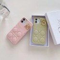 ハイブランド dior アイフォン13pro max/13pro/13ケース 二つポケット付き ディオール iphone12pro max/12pro/12mini/12カバー 柔らかい革 耐衝撃 IPHONE11pro max/11pro/11ケース 金具飾り おしゃれ 光沢 エレガントステューシー 女の子愛用