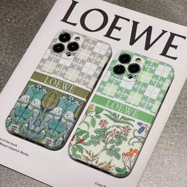 ブランド LOEWE アイフォン14Pro/13pro max携帯カバー 落下防止 デザイン ロエベ iPhone13/13proケース レトロ花柄 iPhone12pro maxケース 耐衝撃 レンズカバー iphone11スマホケース 清新 かわいい 男女兼用 ペア