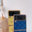 ルイヴィトン Galaxy z Flip4 携帯カバー 上質レザー製 シンプル ブランド louis Vuitton ギャラクシーZ Fold4ケースメッキフレーム 滑り止め ブランド galaxy zfold3/ z flip3カバー 薄型 放熱性よい 男女兼用