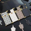 Gucci ブランド iphone 13Pro max/13Pro/13mini/13 ケース 個性スクエア 贅沢 バイアス MK アイフォン12/12pro/12pro max/12 mini 保護カバー モノグラム柄 ショルダーストラップ 金属ラベル付き グッチ iphone 11/11pro/11pro maxケース高級レザー 耐久性 ファッション 男女