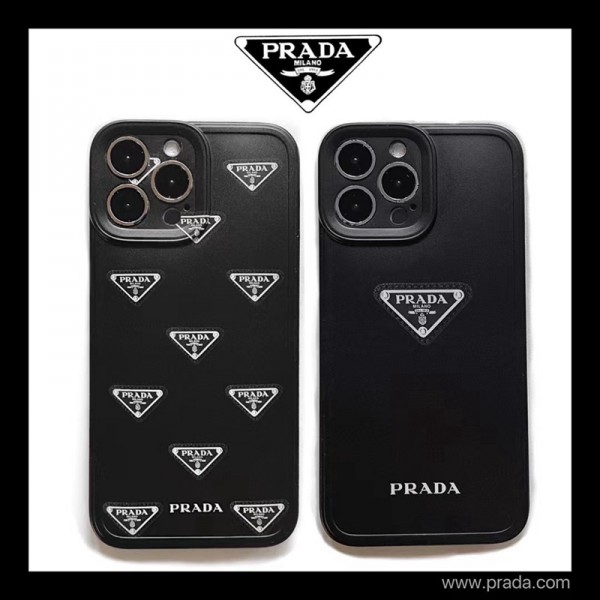 Prada アイフォン13pro maxケース ブランド 黒色 プラダ iPhone13pro/13スマホカバー ロゴ付き iphone12pro/12pro maxケース 耐衝撃 おしゃれ IPHONE11/11pro maxカバー 高品質 シンプル 着脱安い メンズ レディース