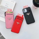 Prada アイフォン14 13pro maxケース ブランド カード収納 プラダ iPhone 13pro/13miniカバー 背面レザー 耐衝撃 iphone12/12mini/12proスマホケース 純正 オシャレ感 IPHONE11pro max/11カバー 指紋防止 フィット 丈夫 ビジネス