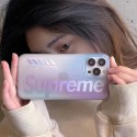 Supreme 半透明 iphone14Pro maxケース 個性ロゴ シュプリーム アイファン14pro/14ケース ブランド ソフト 着脱安い iPhone14plus/13promaxスマホカバー 衝撃保護 アップル13/13proケース 黄変防止 iPhone12pro/11pro maxカバー 流行り ファッション 男女兼用