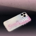 Supreme 半透明 iphone14Pro maxケース 個性ロゴ シュプリーム アイファン14pro/14ケース ブランド ソフト 着脱安い iPhone14plus/13promaxスマホカバー 衝撃保護 アップル13/13proケース 黄変防止 iPhone12pro/11pro maxカバー 流行り ファッション 男女兼用