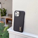 YSL IPhone 13Pro max/13miniケース 高級感 おしゃれ ブランド イヴサンローラン IPHONE 13Pro/13カバー 無地 メタルロゴ付き アイフォン12mini /12pro max/12/12proケース 上質 puレザー 保護 かわいい iphone11pro/11 pro max/11カバー ペア揃い ビジネス風