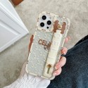 ペア揃い celine アイフォン13/13pro/13pro maxクリアカバー 定番ロゴ入れ おしゃれ セリーヌ iphone12Pro/12/12pro maxスマホケース グリップ付き 傷防止 ブランド iphone11pro/11pro max/11フルカバー 全面保護 ファッション 男女兼用