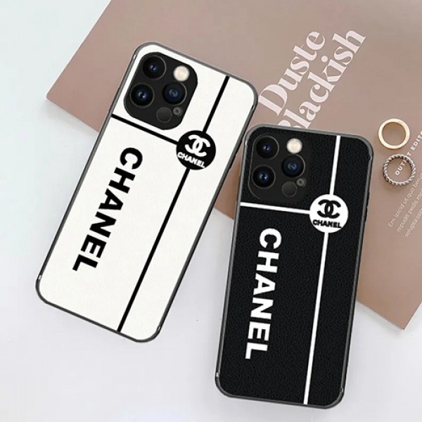 Chanel/シャネル iphone13mini/13Pro maxスマホケース 黒白調 注目され アイフォン13pro/13フルカバー 可愛い シンプル 革紋 ブランド IPhone12pro max/12pro/12mini/12ソフトケース 着脱安い 耐衝撃 メンズ iPhone11pro max/11pro/11カバー 高品質 レディース