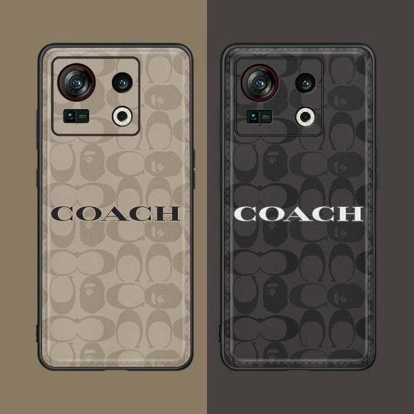 ブランド COACH アイフォン14/13mini/12pro/11pro max携帯カバー 背面レザー 耐久性 コーチ Galaxy s22ultra/s22+/s21u/note20ultra/a53/a33ケース 耐衝撃 xperia 10iv/1iv/5IIIカバー 定番ロゴ 高品質 フィット 薄型 放熱性抜群