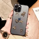 ブランド Dior 可愛い IPHONE13mini/13Pro max透明ケース 綺麗 飾り付き ディオール iphone13Pro/13クリアカバー キラキラ 少女感 アイフォン12mini/12pro max/12/12proケース サイド塗装 高級感 IPhone11pro/11 pro max保護カバー 精緻 レディース向け