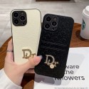 DIOR 立体ロゴ iphone14pro/13pro maxケース ブランド  輝きダイヤモンド ディオールiphone13proカバー 柔らかい素材 アイフォン12pro max/12ケース 落下保護 IPHONE11pro/11Pro maxケース 高級感 エンボス柄 滑り止め レディース 男性