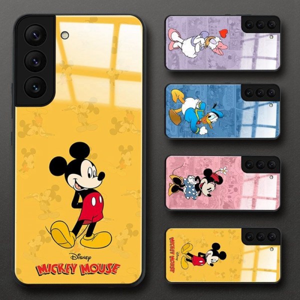 かわいい ディズニー iphone13pro max/13pro/13ケース 背面ガラス 手入れ安い ブランド Disney ギャラクシーgalaxy s22/s22ultra/s22+カバー かわいい 漫画柄 iPhone12pro/12pro max/11スマホケース 耐衝撃 ペア カップル 男女兼用