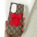 グッチGALAXY S22/S21ultra/S21+/S21ケースブランド 大きい蝶結び付き かわいい Gucci ギャラクシーs20/s20+/s20uカバー 経典モノグラム 高級感 galaxy note20/note20ultra/a52ケース シンプル ジャケット 高品質 レディース