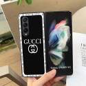 Gucciブランド GALAXY Z Fold3/Flip3折り畳み式ケース 耐衝撃 スムーズ フィット ギャラクシーゼットフリップ3カバー 傷防止 シンプル グッチ galaxy z fold2/fold/flipケース 高級感 samsung w22/w21/w20カバー オーダーメイド 男女兼用