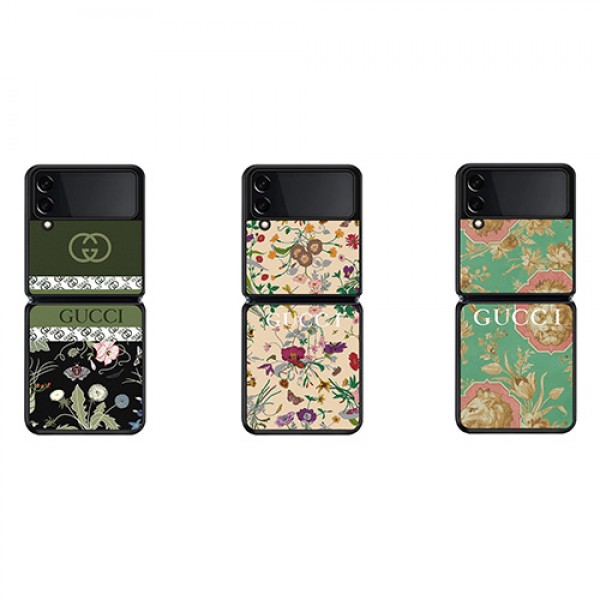 ブランドGALAXY Z Flip3折り畳み式カバーgucci 美しい花紋 グッチgalaxy z flip3 5Gケース 放熱性良い ギャラクシー フリップ3携帯カバー 可愛い ファッション レディース向け 激安 メンズ