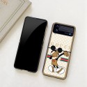 グッチ ブランド Galaxy Z Flip4 スマホケース 保護ケース GUCCI コラボ Disney ギャラクシー Z Flip3カバー かわいい ミッキマウス柄 ディズニー Samsung z flip3スマホカバー 軽量 フィット サムスン Z Flip携帯ケース 耐衝撃 キズ防止 メンズ レディース