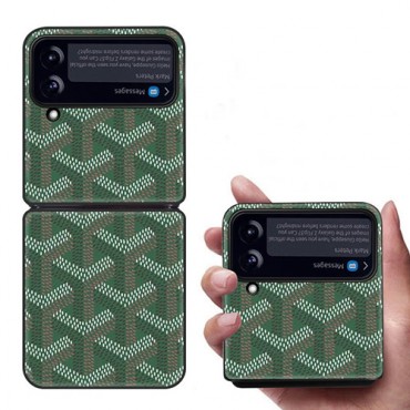 ブランド ゴヤール 経典柄 Galaxy z fold3/fold2/fold革ケースオーダーメイド 折り畳み式 360度フェット goyard ギャラクシーZ Flip3/Flipフルカバー 韓国スタイル お洒落 GALAXY w22/w21w20保護ケース 耐衝撃 人気 男女兼用 