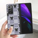 流行り ブランド カウズ 格子柄 Galaxy z fold2/foldスマホケース 折り畳み式 フェット ファッション kaws ギャラクシーｗ21/ｗ20上質レザーカバー 全面保護 オシャレ 熊柄 galaxy fold2/w21ケース 高品質 男女兼用