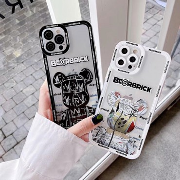 トレンド ブランド BE@RBRICK アイフォン13pro max/13pro/13スマホケース 透明デザイン 個性 ベアブリック iPhone12pro max/12pro/12カバー レンズ保護 キズ防止 iphone11pro max/11pro/11ケース おしゃれ柄