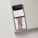 ブランド カウズ 人気人形柄 Galaxy Z Flip4ケース 滑り止め KAWS ギャラクシーz flip3スマホカバー 個性 オシャレ Galaxy Z Flip3スマホケース 耐衝撃 ファッション 男女兼用