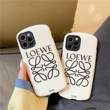 LOEWE アイフォン13pro max/13pro/13miniケース ブランド 曲線デザイン 耐衝撃 キズ防止 ロエベ iPhone12pro max/12pro/12mini/12カバー レンズ庇護 経典モノグラム柄 高級感 iphone11pro max/11pro/11ソフトケース 美しい 男女兼用 ペア