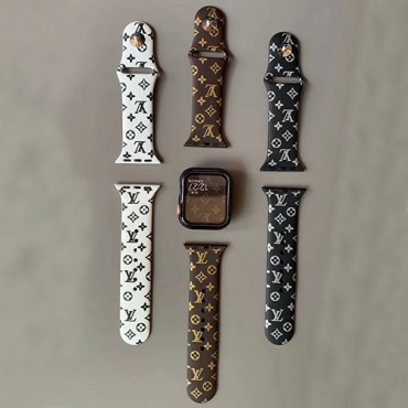 ルイヴィトン IWATCH se対応ベルト 全世代通用 オシャレ ブランド LV アップルウォッチ6バンド 大人気 通気性 ストラップ 高級感 ファッション 激安 メンズ レディース