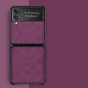 ハイブランドlv ギャラクシーゼットフリップ3スマホケース ルイヴィトン Galaxy Z Flipカバー モノグラム 型押し加工 Samsung 折り畳み式 z flip3レザーケース 耐衝撃 おしゃれ 高級感 シンプル ビジネス 通勤 メンズ レディース