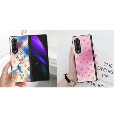 lv サムスン 高級 GALAXY Z Fold3折り畳み式ケース 高品質レザー 耐衝撃 ブランドルイヴィトン galaxy zfold3フルカバー 落下保護 360度フェット ギャラクシーゼットフォルダー3携帯ケース 経典モノグラム 可愛い おしゃれ